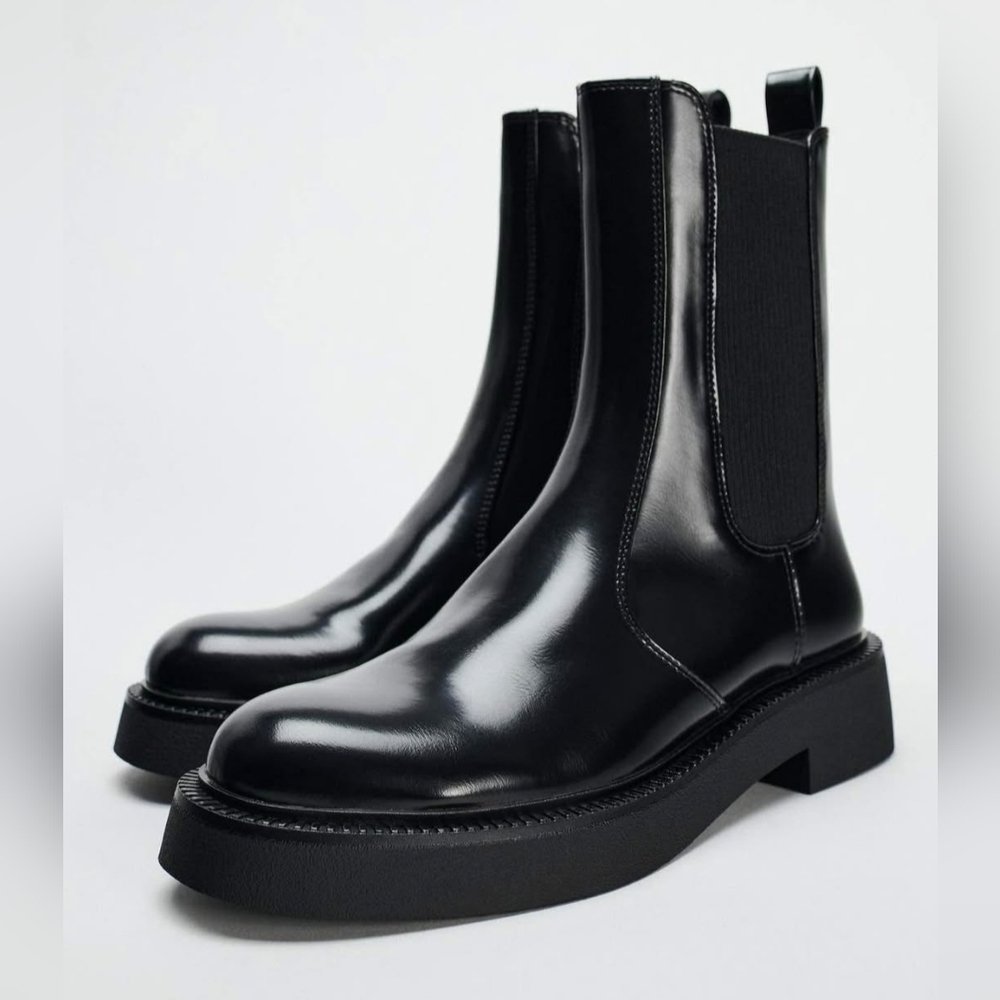 Black Zara Chelsea Boots